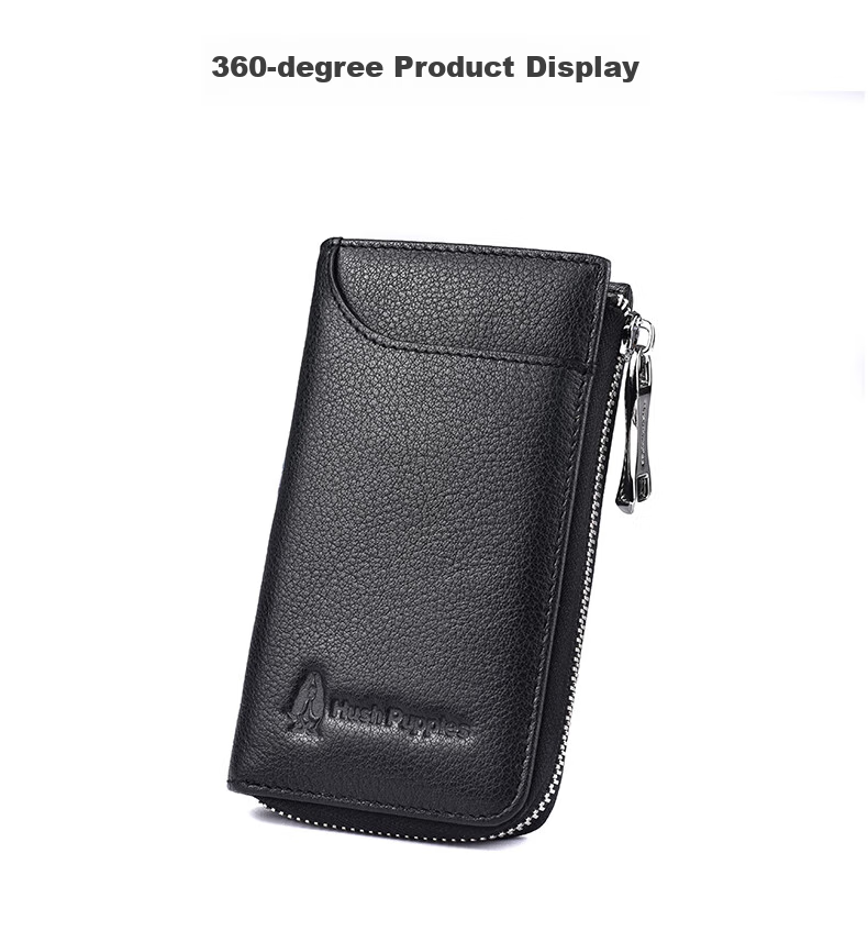 Hush Puppies Key Case, Men's External Card Slot, Portable Key Ring, Multifunctional Storage Bag, Gift Box Packaging, Birthday Present 8