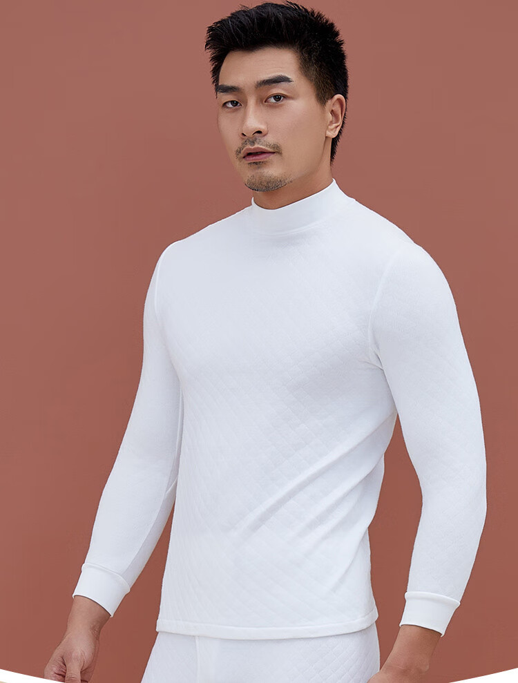 Yiershuang [Triple-Layer Thickened 100% Pure Cotton] Semi-Turtleneck Men's Thermal Top, Autumn And Winter Undershirt, Cotton Sweater 19