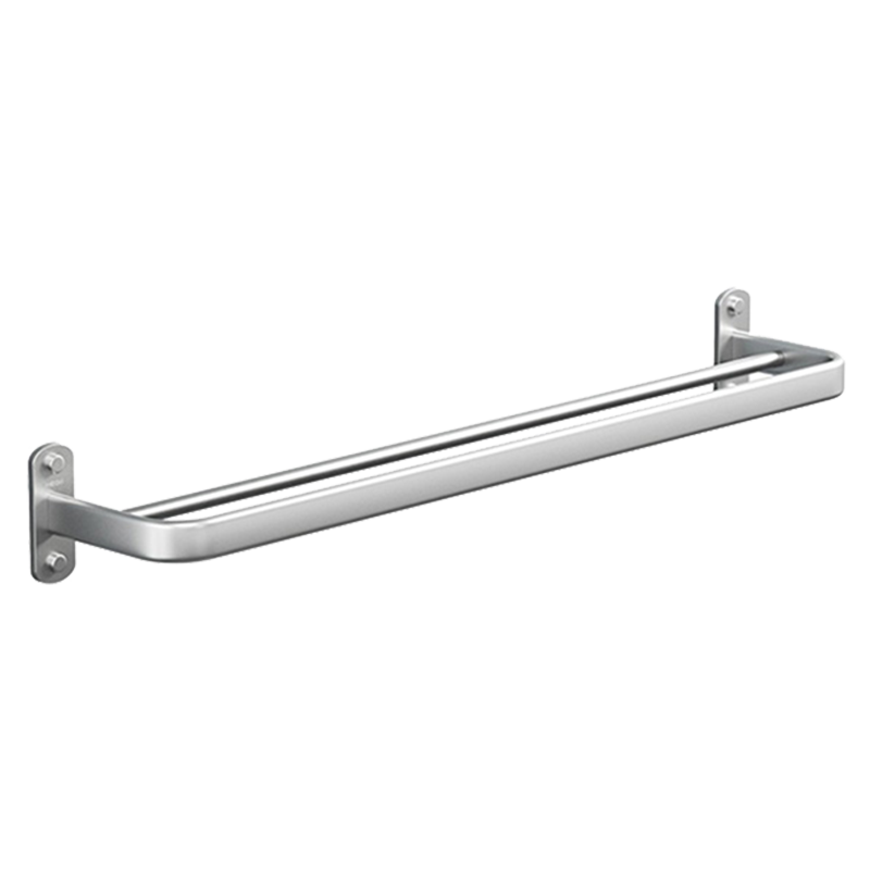HEGII Towel Rack Bathroom Storage Shelf Space Aluminum Double Rod No Drilling Required Wear-Resistant Bathroom Towel Rack HMP915-02