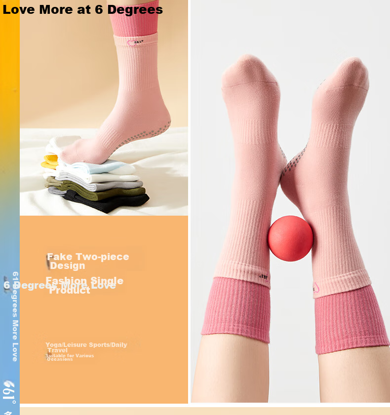 361° Sports Long Socks, Yoga Non-Slip Socks, Fitness Indoor Floor Exercise Breathable Socks, Foot And Leg Protectio 9