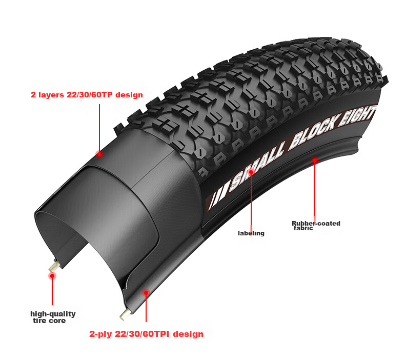 KENDA Bicycle Tire Set, 26X1.95, Extended American-Style Valve, Butyl Rubber Inner Tube, Low Wind Resistance, Wear-Resistant 4