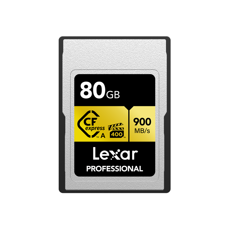 Lexar 80GB Cfexpress Type A Memory Card VPG400 8K Recording Sony Camera Dedicated CFA Card Read 900MB/s (GOLD)