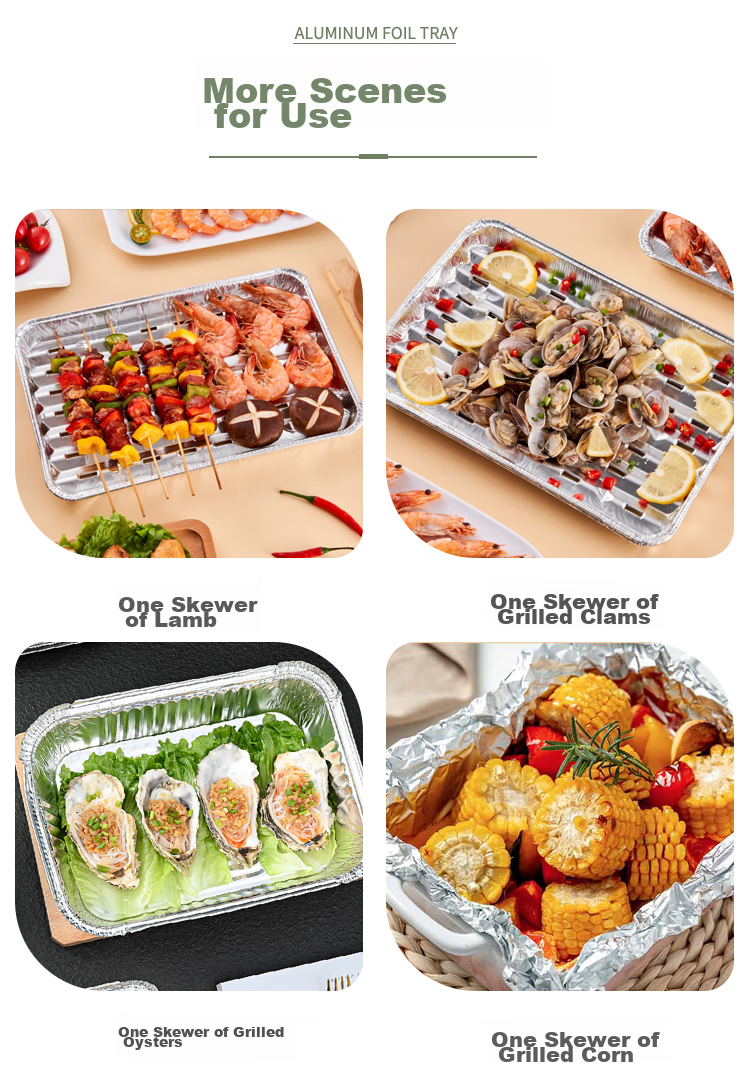 Suncojia Barbecue Griddle, Deep Stainless Steel Tray, Rectangular Plate for Home Use, Fish Grilling Pan, Dinner Plate, Steaming Tray, Two Pieces 8