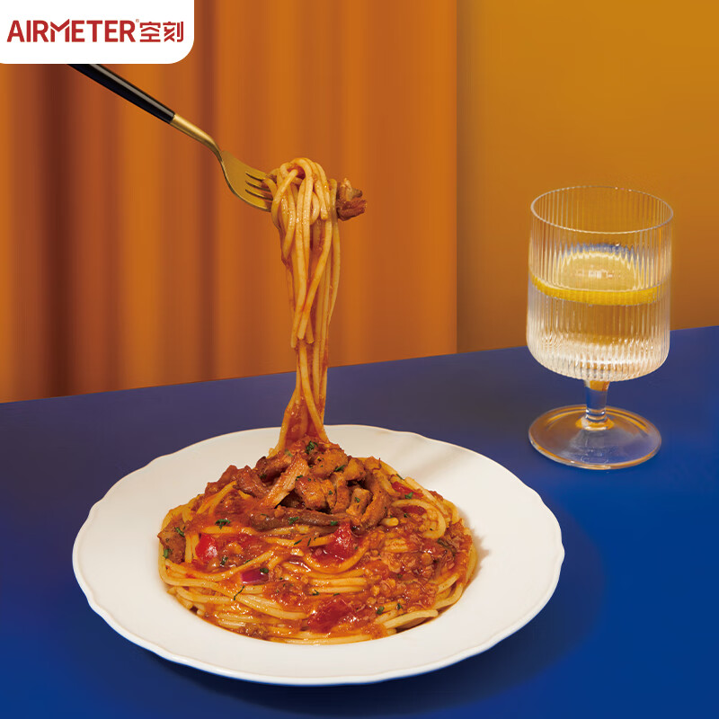 空刻手撕猪肉配红烩肉酱意大利面家用方便速食意粉通心粉280g/盒