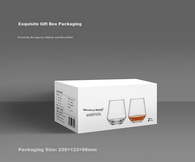 CLITON Crystal Glass Whiskey Tumblers, Liquor Glasses, Wine Glasses, Water Glasses Set of 6 CL-JB06 10