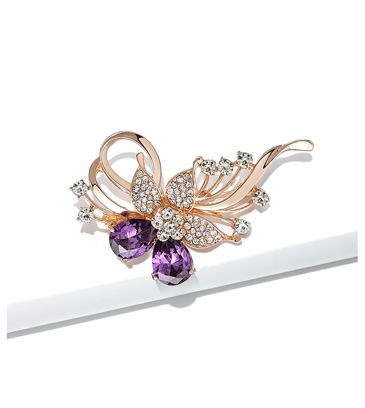Qlady Elegant Floral Brooch, High-End Women's Anti-Exposure Pin, Clothing Accessory, Mid-Autumn Festival And Birthday Gift 6