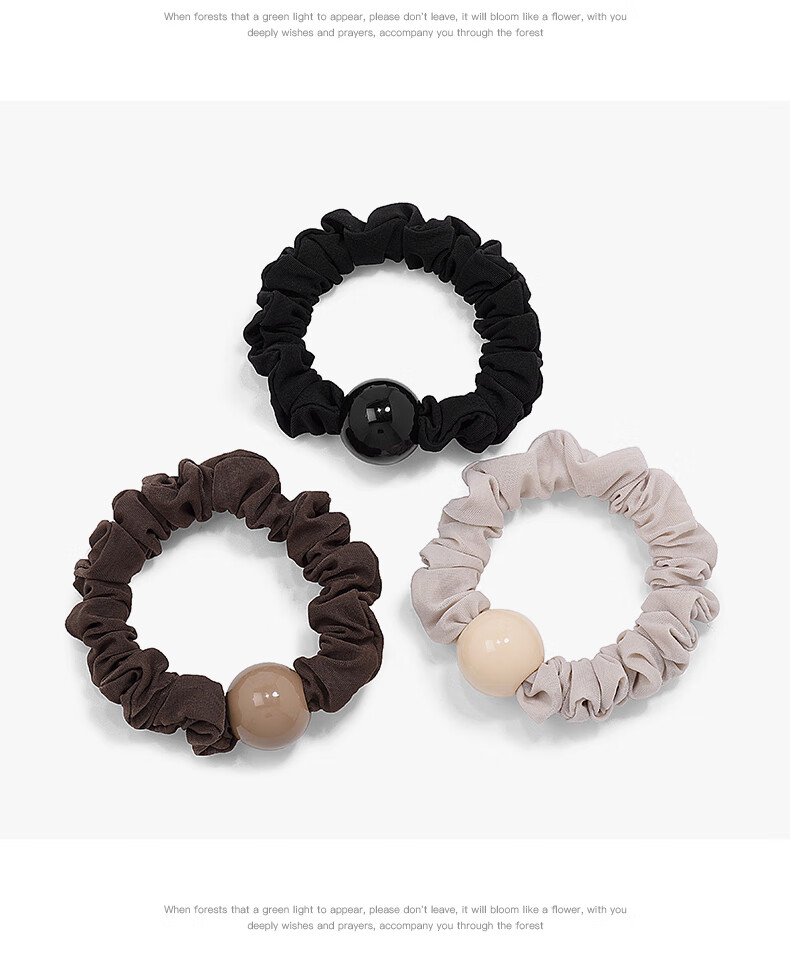 Royal Sasa Hair Accessories Gentle 3-Piece Set: Hair Ties, Rubber Bands, Headbands, Elastic Hair Bands, High-Elasticity Hair Flowers 5