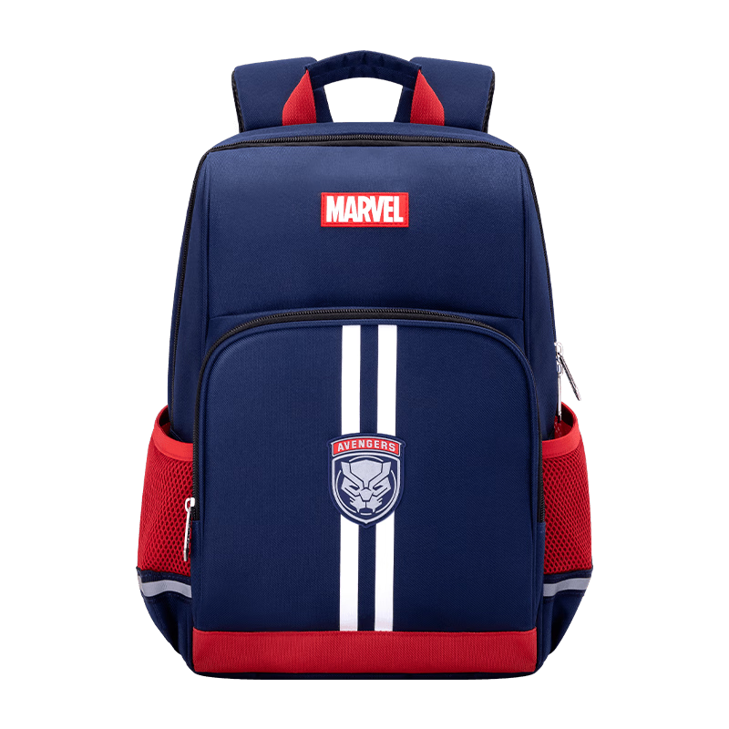 Disney Backpack for Primary School Boys Grades 1-3, Spine-Protecting, Large Capacity, Children's Backpack, Anti-Drop, Stylish Navy Blue
