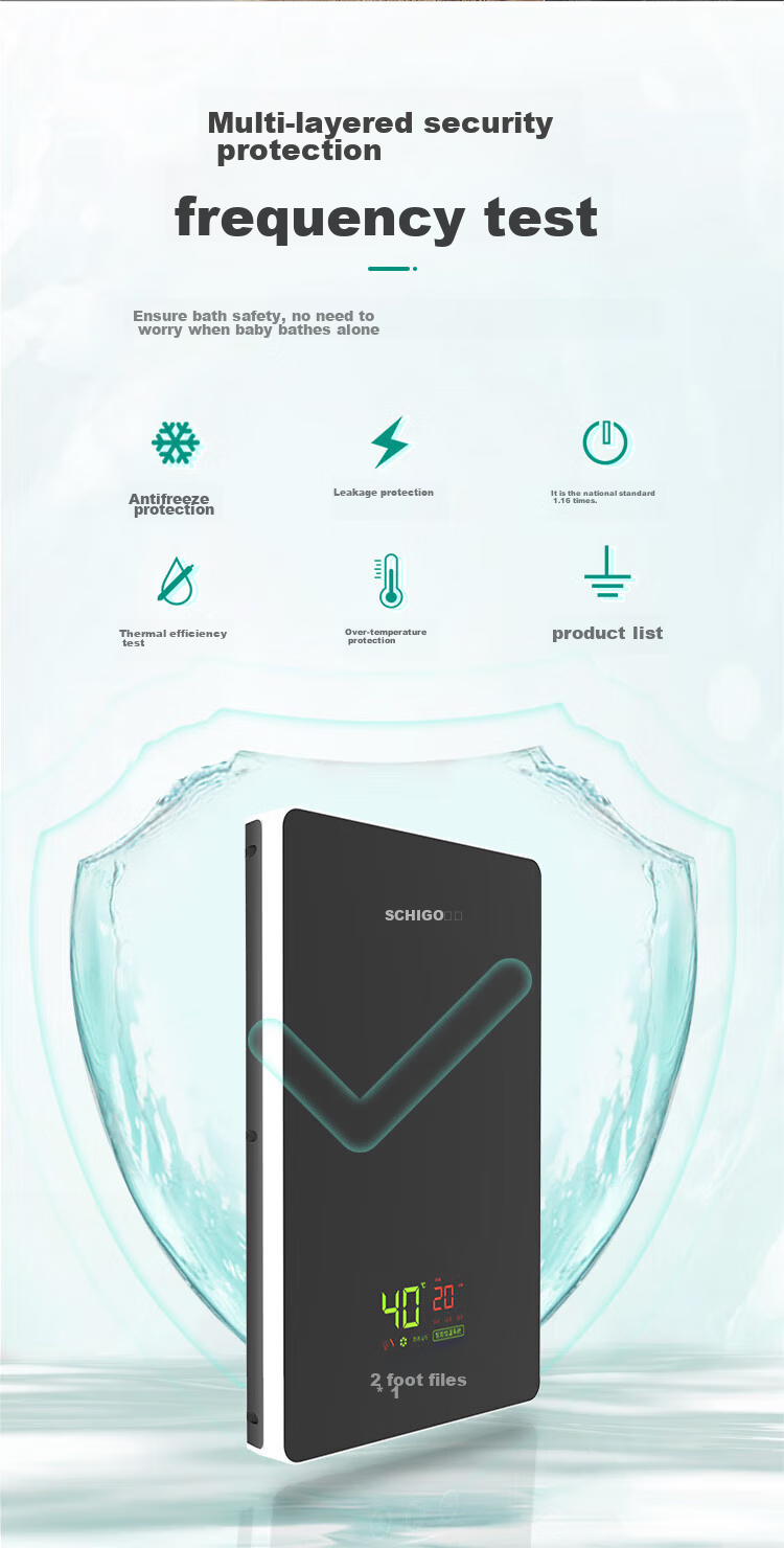 CHIGO Instant Electric Water Heater, 5500W Ultra-Thin Compact Kitchen Treasure, Constant Temperature, for Rental Apartments And Home Use, Bathing, KBR-F60_F60 10