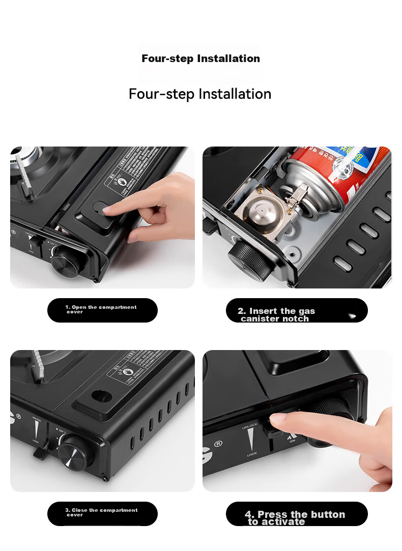 Black Dog Seven-Star High Flame Explosion-Proof Seven-Core Seven-Burner Gas Stove with Storage Box 9