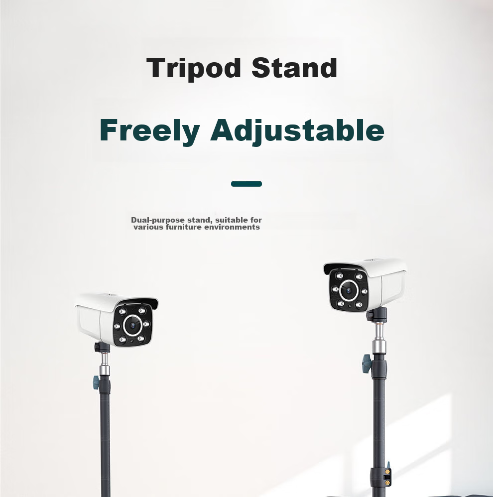 COMPCCTV Surveillance Camera Floor Stand, Indoor And Outdoor Extended Telescopic Temperature Measurement Device, Movable Tripod, Hikvision Dahua Camera Extension Pole 1