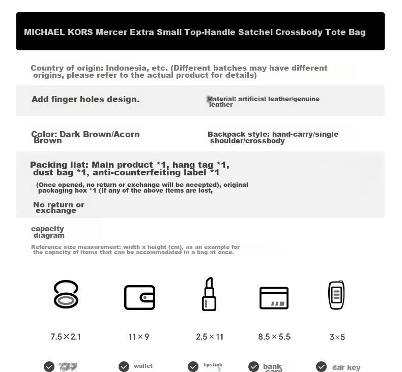 MICHAEL KORS New Year Gift, Light Luxury MK Women's Handbag, MERCER Tote Shoulder Crossbody Music Score Bag, Mini Vanilla White/light Pink 3