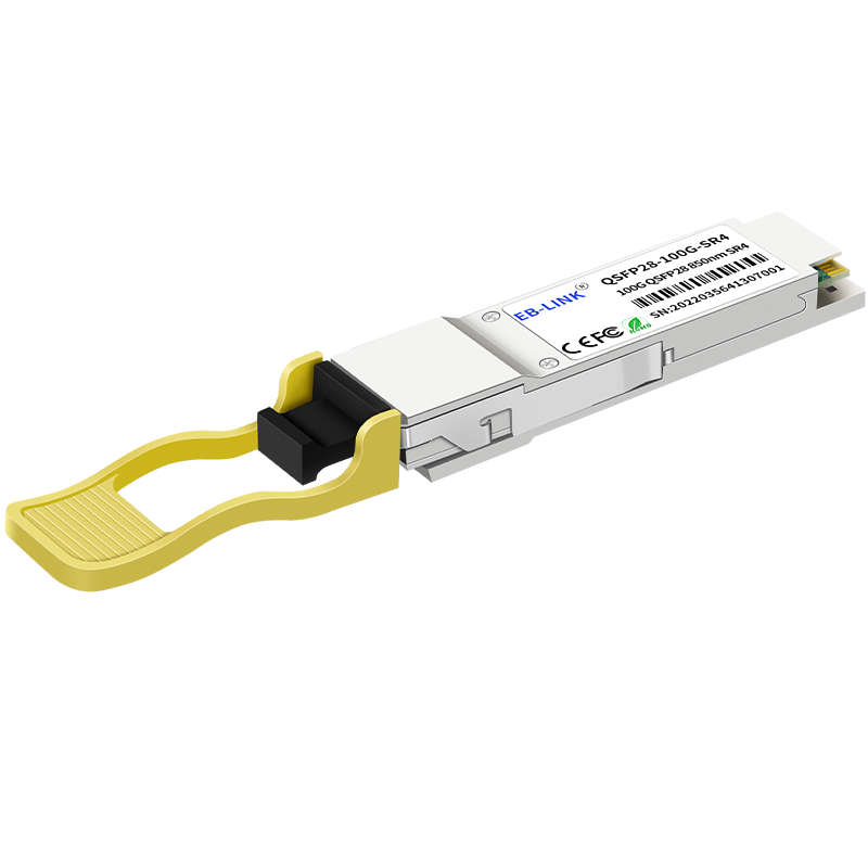 EB-LINK 100G Multi-Mode Optical Module QSFP28-100G (850nm, 100-Meter MPO Interface) Fiber Optic Module Compatible with Huawei, Ruijie, And ZTE