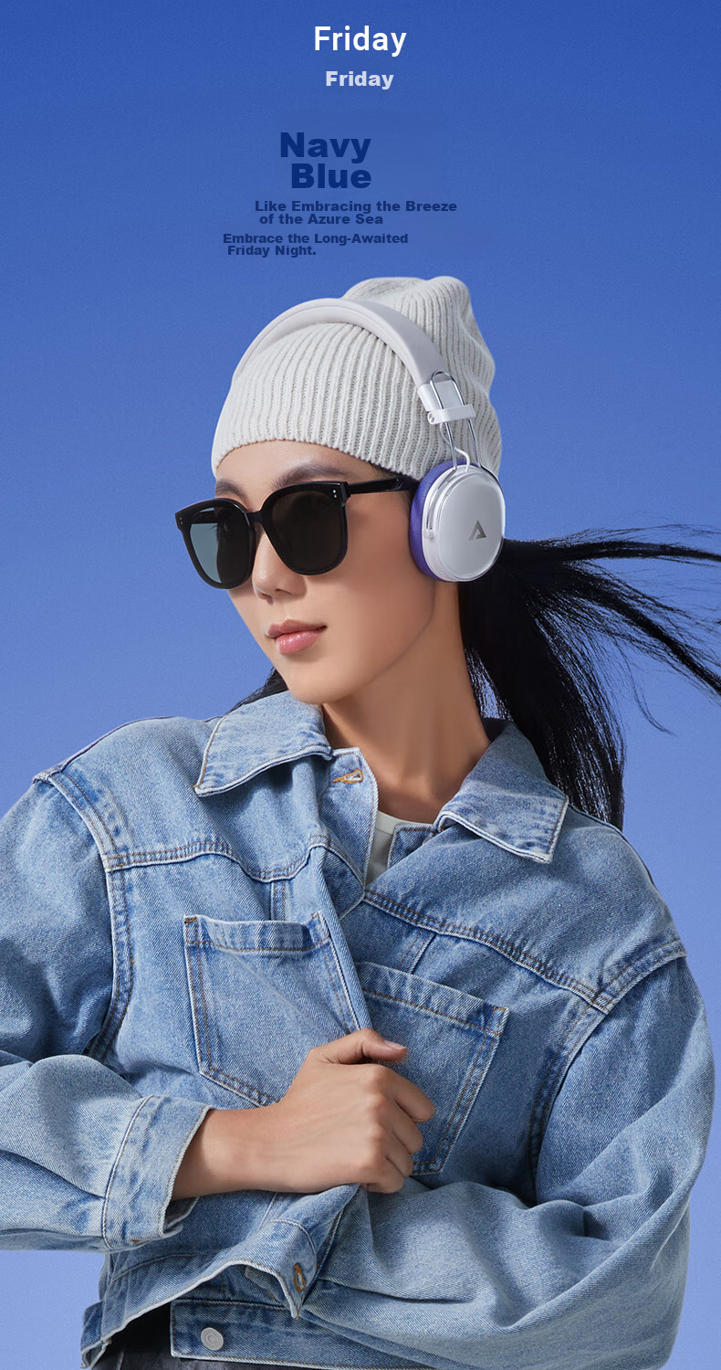 ACEFAST Speed Boost [Subsidy] Seven-Day Headphones, Bluetooth Gaming ANC Noise Reduction, Colorful Stylish Small Head with Replaceable Ear Cups, Ideal Gift Choice 13