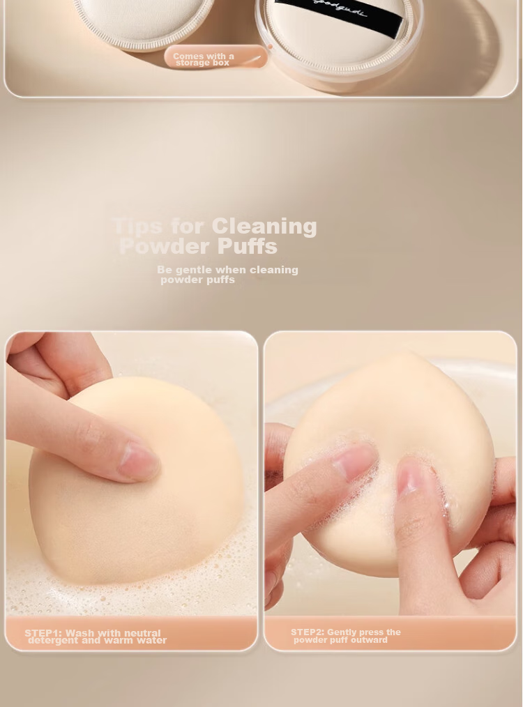 Goood GOOOD Cotton Candy Powder Puff, Ultra-Soft, No Powder Eating, Dual-Use for Dry And Wet, Air Cushion Foundation, Specialized for Setting Makeup 19