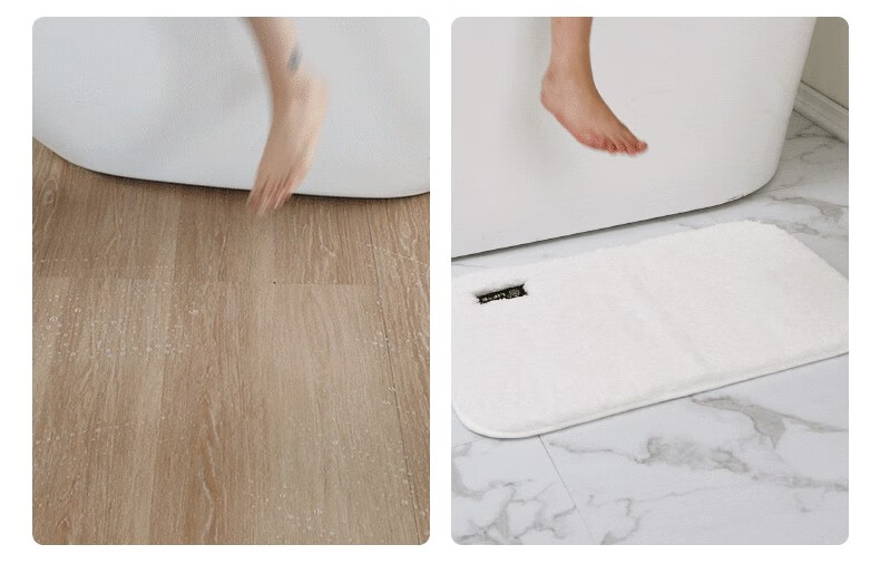 BULULOM Bath Mat, Bathroom Entrance Absorbent Mat, Antibacterial Non-Slip Foot Mat, Bathroom Home Use, High-End Luxury Style, 40X60CM 19
