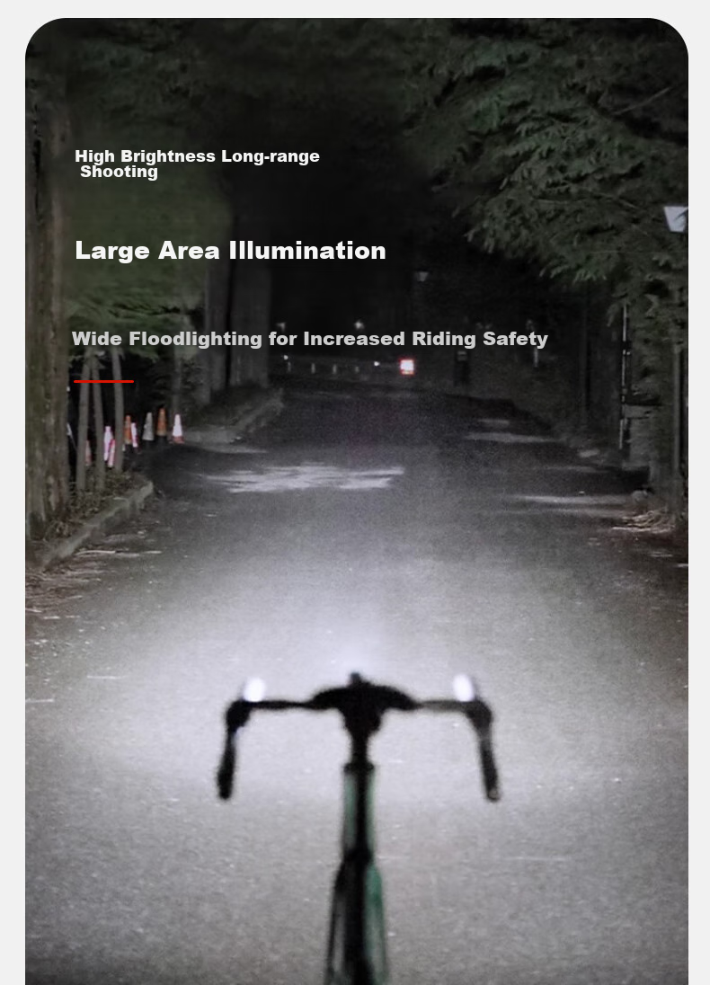 Tasiduizhang Night Riding Light, High Brightness Flashlight, Front Lamp for Bicycle, Mountain And Road Bike Equipment, 1200 Lumens 6