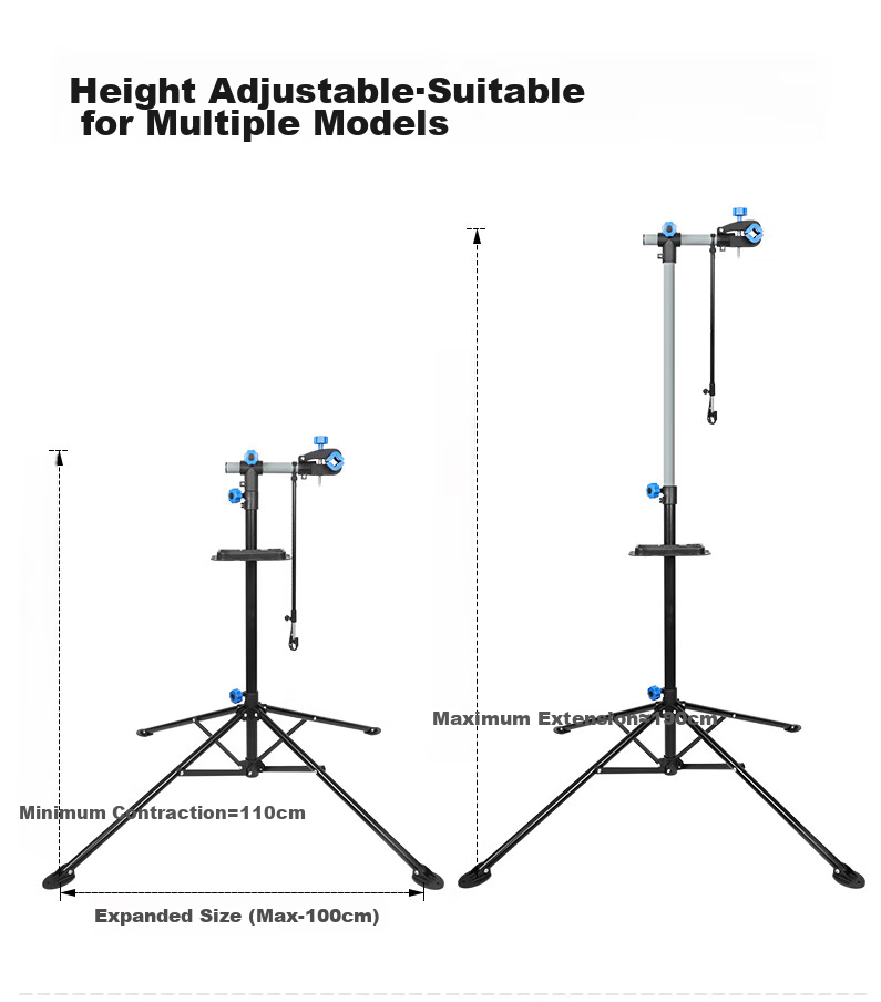LEBYCLE Mountain Bike Repair Stand, Road Bike Multi-Functional Repair Rack, Universal Folding Bicycle Maintenance Tool 4