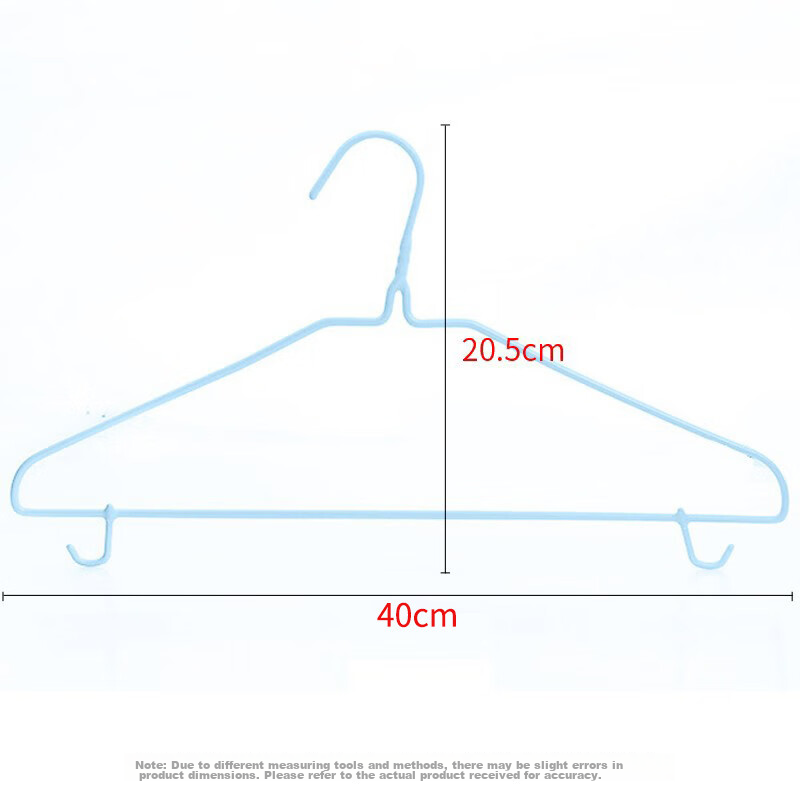 MENGTING Coat Hanger, Clothes Rack, Drying Rack, Adult Clothing Support, Plastic-Coated with Hooks, 20 Pieces