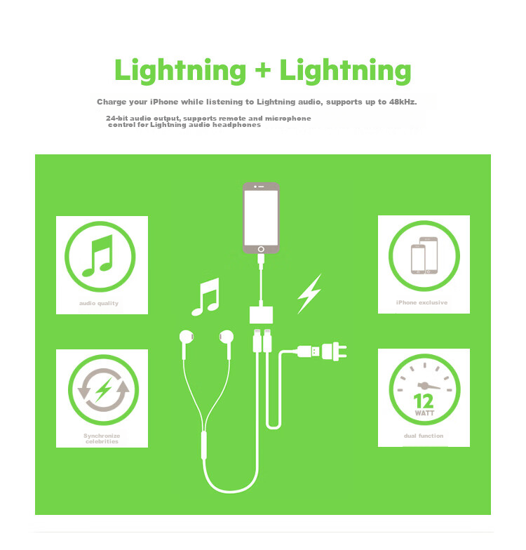 BELKIN Apple Lightning to Dual Adapter, IPhone Expansion Cable, Splitter for Music And Charging, F8J198 2