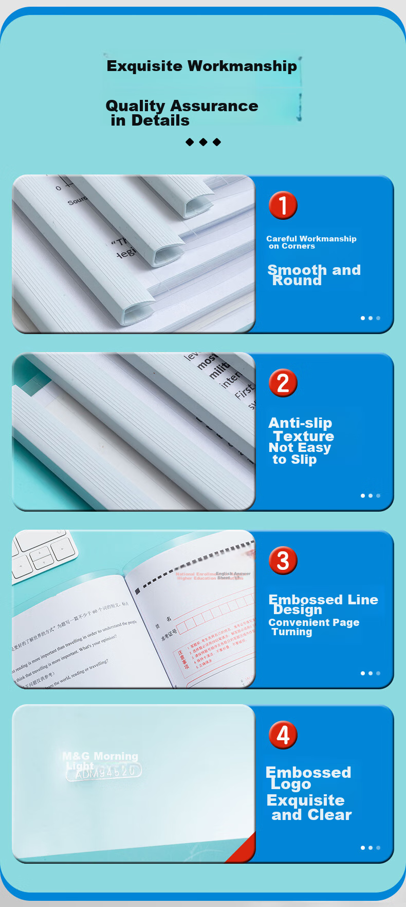 M&G Stationery, 10 Thick Transparent Slide Bar Folders with 5mm Triangular Pull Rods, Student Resume Folders, Exam Report Document Storage Folders, Office ADM4163 10