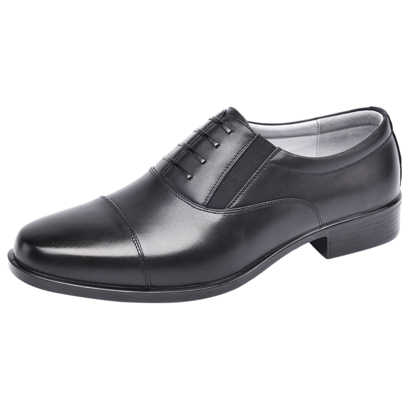 JINHOU Three-Joint Commuter Business Formal Men's Leather Shoes, Fashionable Wedding Shoes, QJ2101A, Black, Size 42