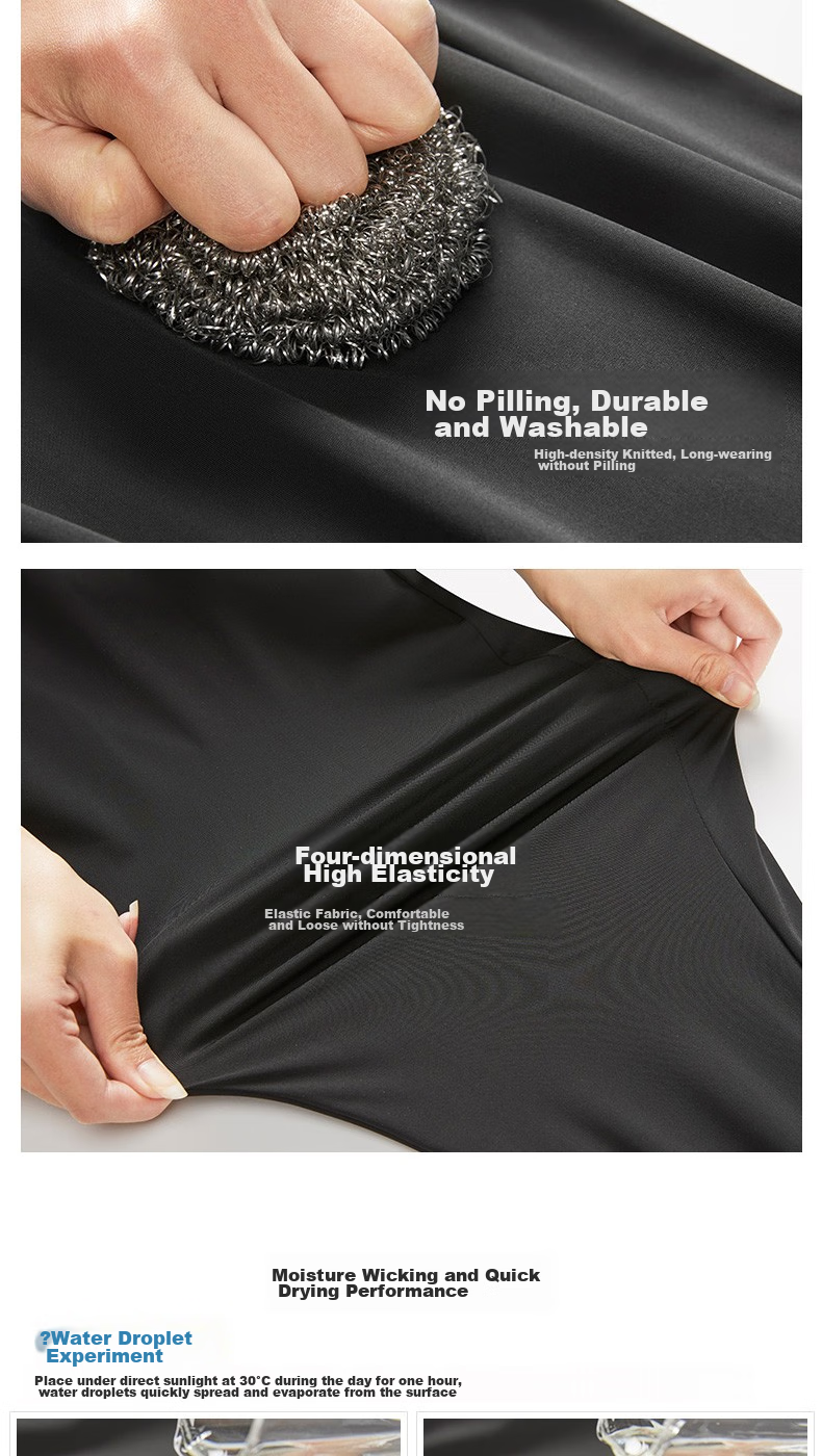 LangSha Ice Silk Sports Pants for Women, Summer Lightweight Loose Casual Pants, Harem Joggers with Elastic Cuffs, Black Slimming Quick-Dry Women's Trousers 4
