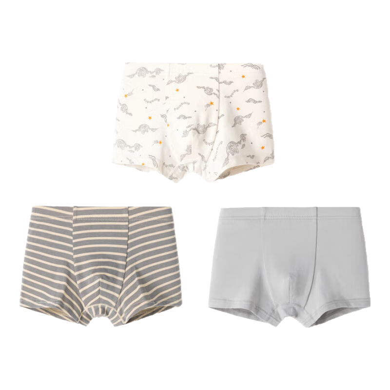 BALABALA Boys' Boxer Briefs, Cotton Shorts, for Toddlers And Older Children, No Wedgie, Cute Three-Pack, 208924170103
