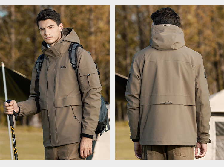 JEEP [Yuanzheng Series Windbreaker] High-End Three-In Jacket for Men, Spring And Autumn 2026 Outdoor Windproof Jacket for Me 16