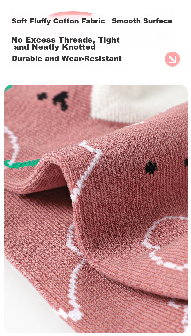 LangSha Children's Socks, Girls' Spring Autumn Winter All-Season Mid-Calf Cotton Socks, Comfortable Elastic Breathable Princess Socks for Older Girls 5