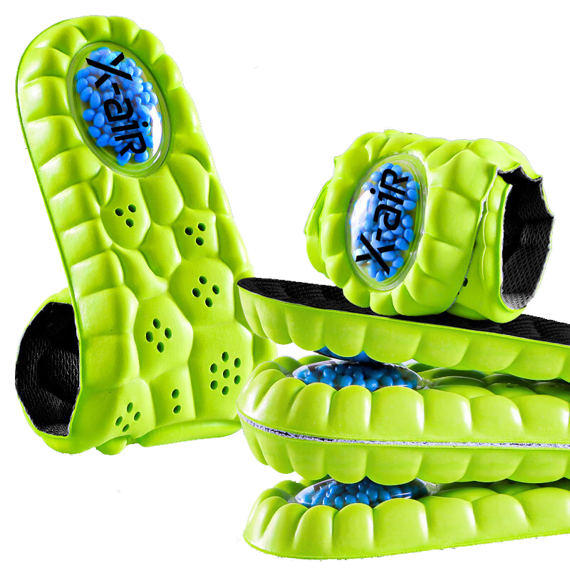 Nanjiren 2 Double Air Cushion Mugwort Sports Insoles for Men, Soft And Bouncy, Comfortable for Long-Standing, Shock-Absorbing, Breathable, Odor-Resistant, Sweat-Absorbing, Comfortable Feel, Size 43-44