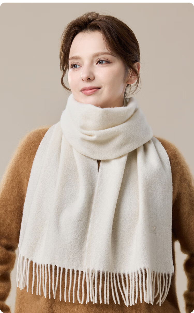 JIUMU 100% Cashmere Scarf for Women, Autumn And Winter Shawl, Warm Neck Wrap, Gift for Girls, National Day Birthday Present, Gift Box Packaging 14