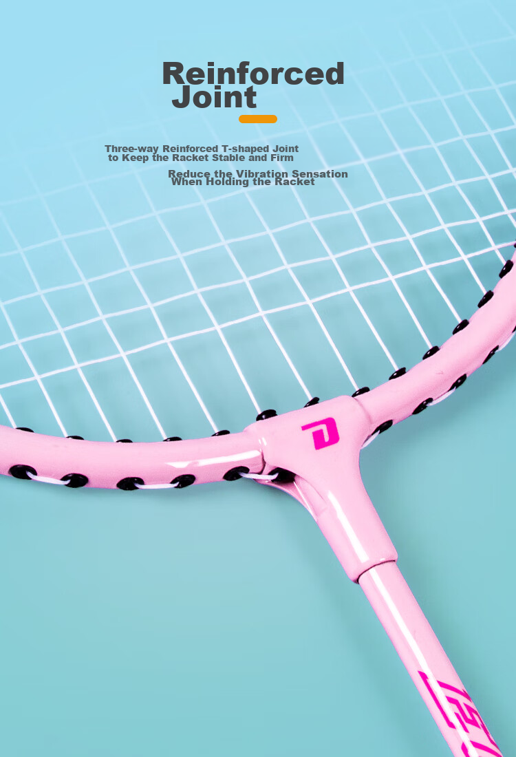 DHS DHS Badminton Racket Pair for Beginners, Double Rackets for Entry-Level Training, Alloy Model EG100 6