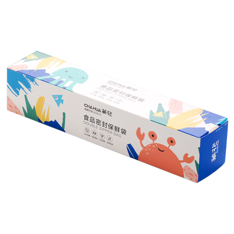 CHAHUA Sealed Bags, Self-Sealing Bags, 15 Pieces, Extra Large Size, Refrigerator Storage