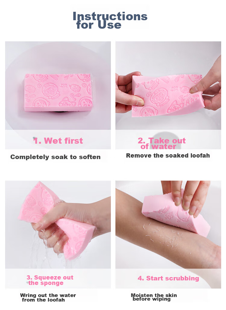 Jiebishi Bath Scrubber, Exfoliating Tool for Adults And Children, Powerful Sponge for Bathing, Mud Removal And Back Scrubbing, 3-Pack 10