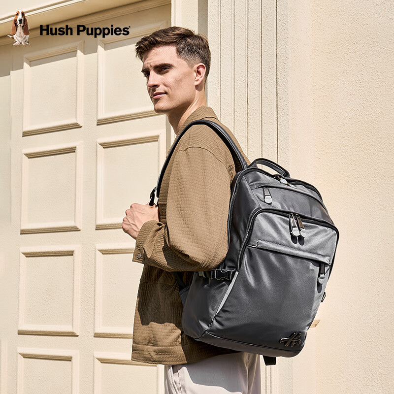Hush Puppies Men's 14.2-inch Large Capacity Laptop Backpack Business Casual Birthday Gift for Boyfriend