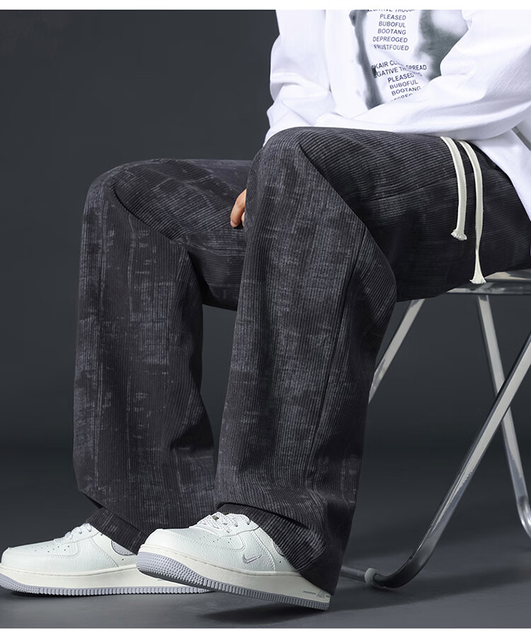 I'M DAVID Men's Casual Pants Spring and Autumn Loose Fit Straight Leg Sports Trousers 15