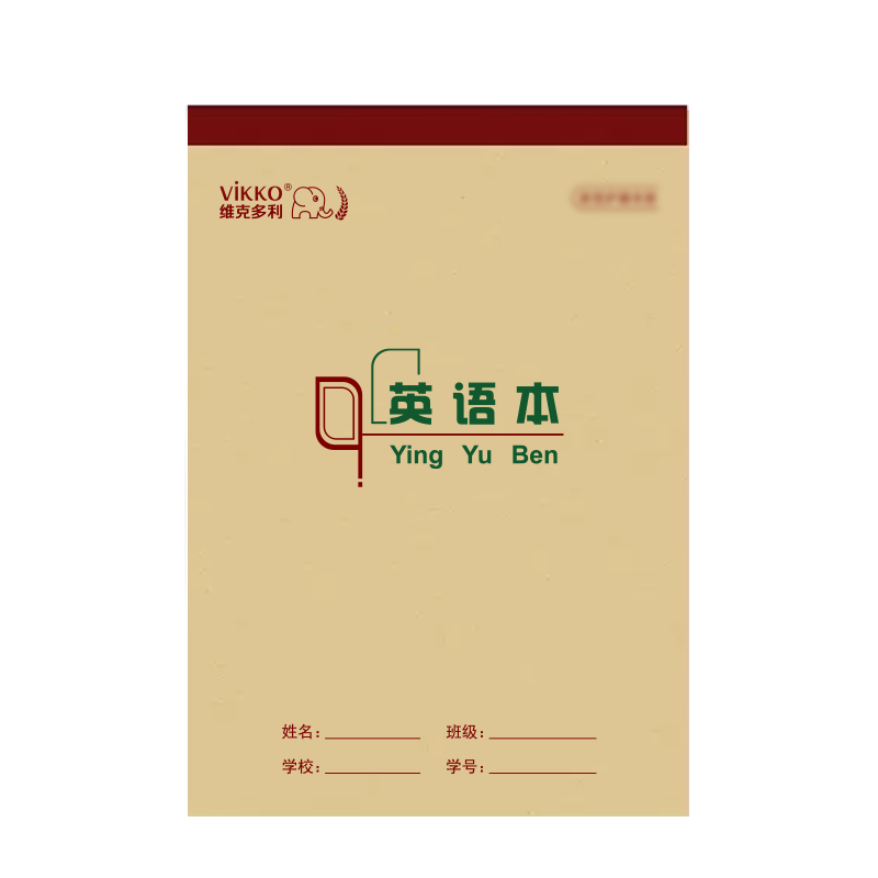 Duoliboshi 10 Packs, English Version 16K 22 Sheets, Elementary to High School Four-Line Three-Grid English Notebook, Hebei Unified Vertical Flip Large Homework Book