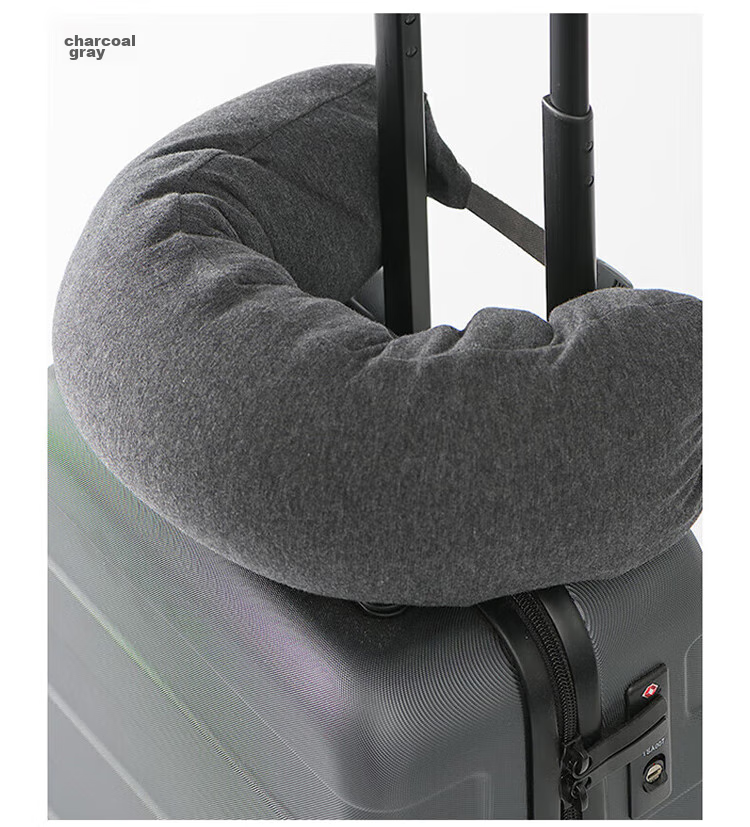 MUJI Comfortable Neck Pillow, Mid-Autumn Festival Gift, Nap Pillow, U-Shaped Pillow, Office Headrest, Backrest with Cap, Dark Gray 8