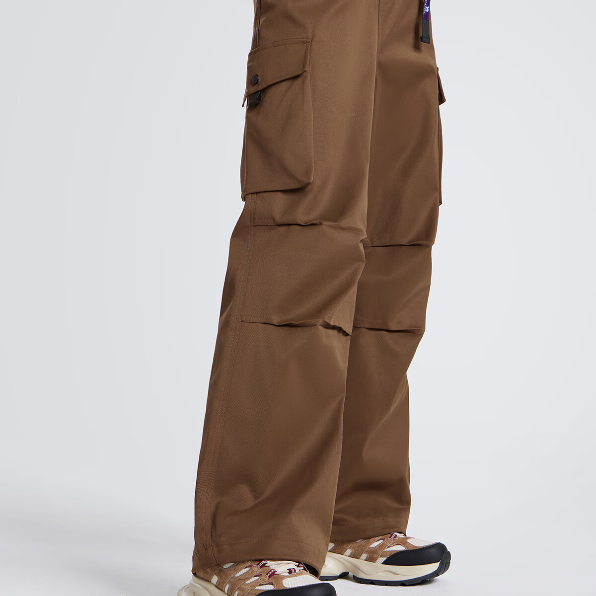 CAMEL Men's Cargo Pants, Wide-Leg Style, Wang Junkai's Same Style, Spring And Summer Soft Shell Straight-Leg Casual Trousers M14CAWI644 33