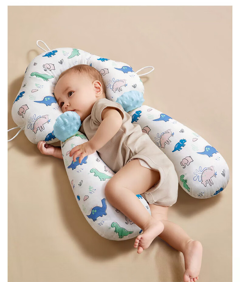 Kidsneed Infant Shaping Pillow, Baby Comfort Pillow for 0-6 Months to 1 Year Old, Newborn Head Correction, Antibacterial And Breathable 4
