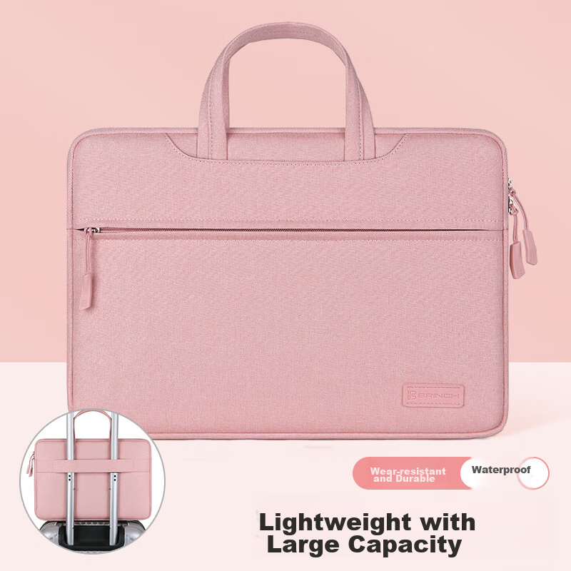 BRINCH Laptop Bag Handheld Suitable for Men And Women, Compatible with Huawei And Apple 15.6-Inch Business Lightweight Notebook Computer Bag