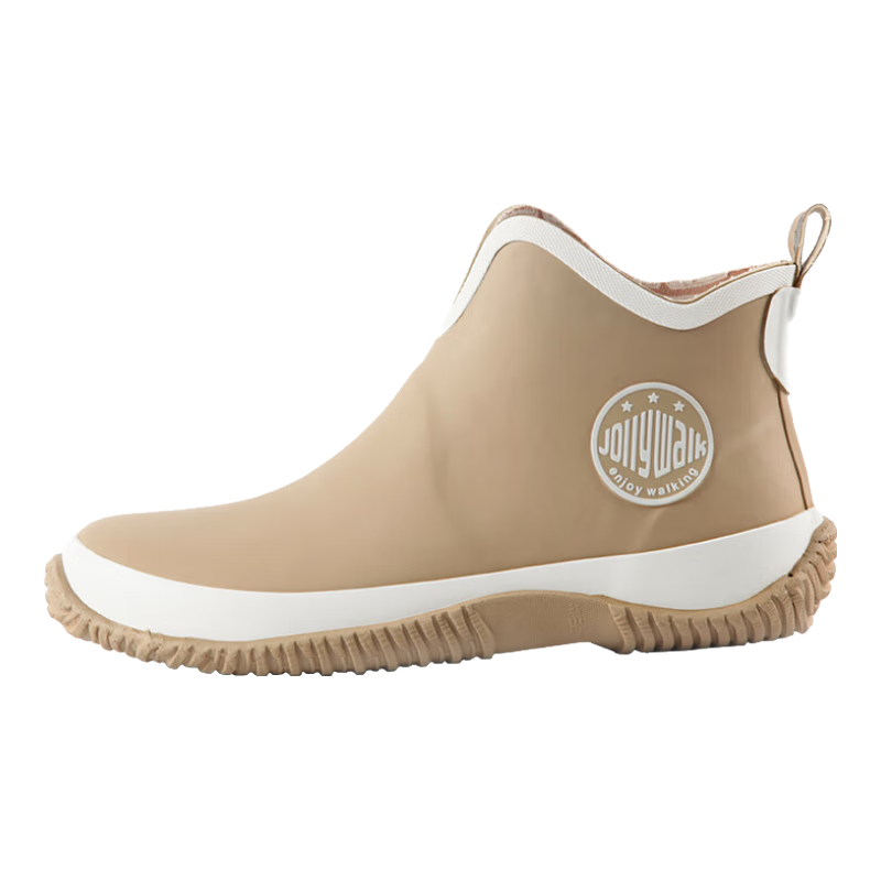 Jolly Walk New Women's Rain Boots, Low-Cut Fashion Waterproof Rain Shoes, Short Rubber Boots, Slip-On Shoes JW228-1 Pink Size 39