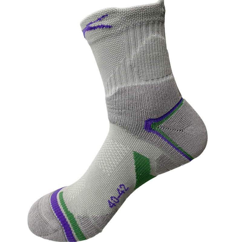 Slazenger Functional Tennis Socks for Men And Women, Thickened Sweat-Absorbing Non-Slip Badminton Socks Breathable Sports Socks 3 Pairs Pack Men's Gray