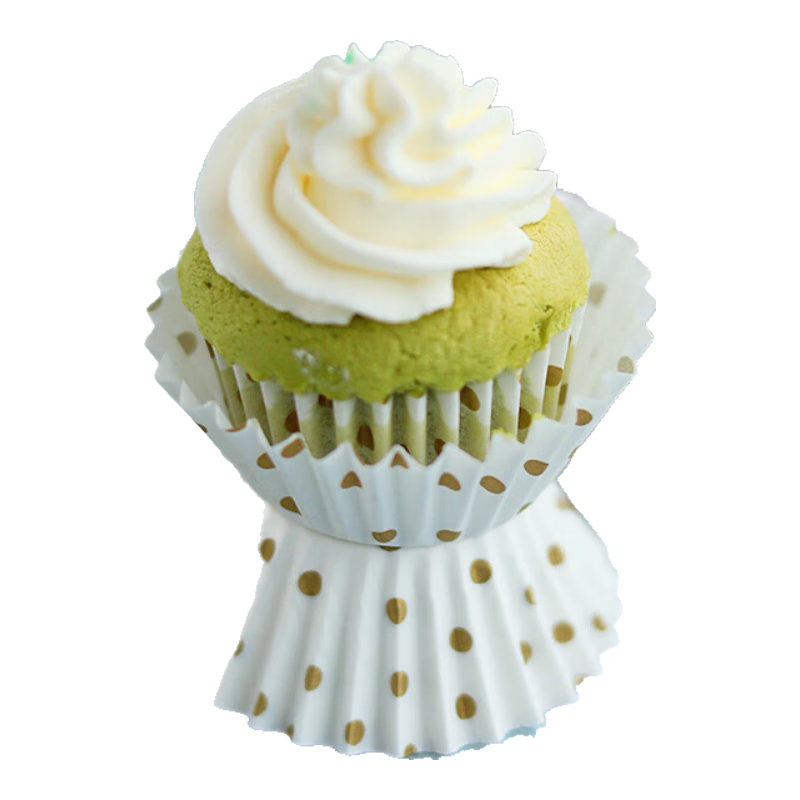 Xuechu Baking Cup Tools, White Gold Polka Dot, Cupcake Paper Liners, 100 Pieces, Cupcake Trays, Small Cake Cups, Matching Xuechu Cake Molds WK9299