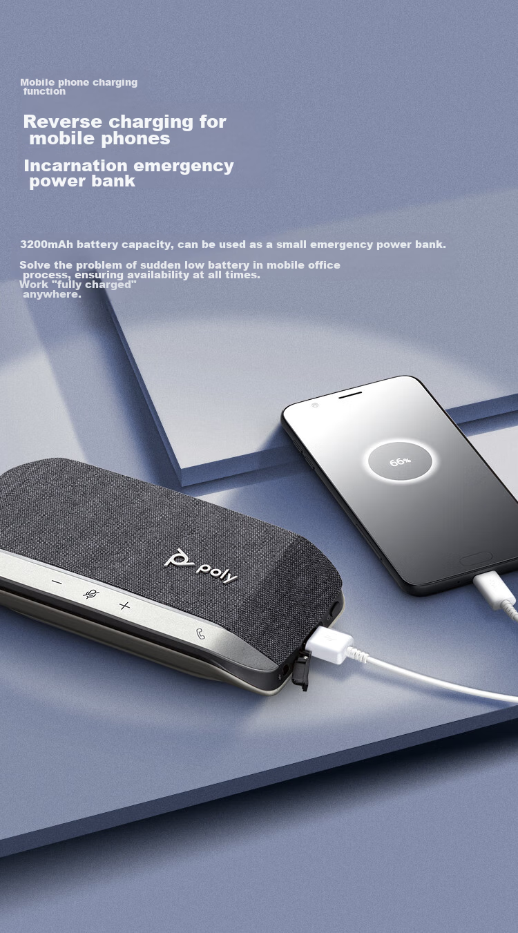 PLANTRONICS Poly SY20 Video Conference Omnidirectional Microphone, Bluetooth Speaker (Suitable for about 20 Square Meter Meeting Rooms), Tencent Meeting Certified 6
