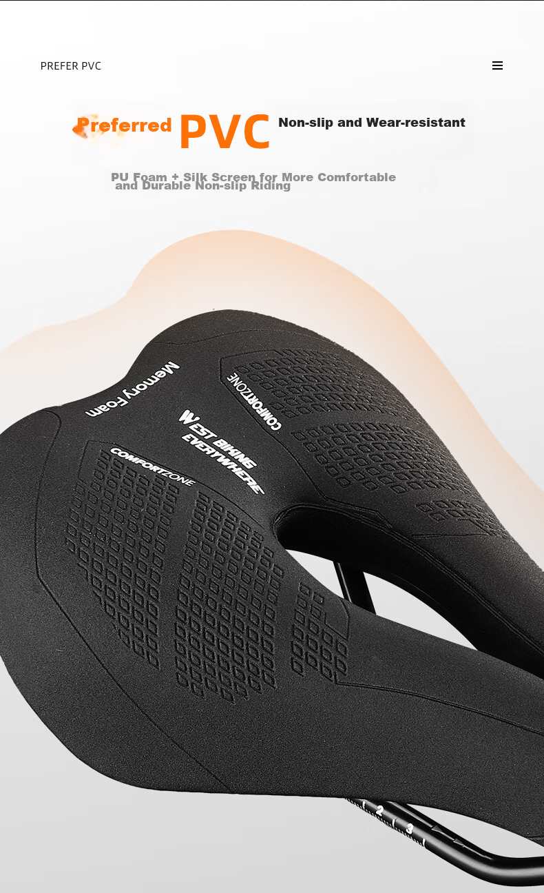WestBiking Bicycle Seat, Road Bike Soft Seat, Thickened Shock-Absorbing, Hollow Breathable, Cycling Accessory 7