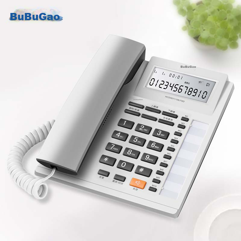 BBK Landline Telephone, Fixed-Line Phone for Office And Home Use, Dual Interface, 10 Sets with One-Key Dialing, HCD159 Ruibai