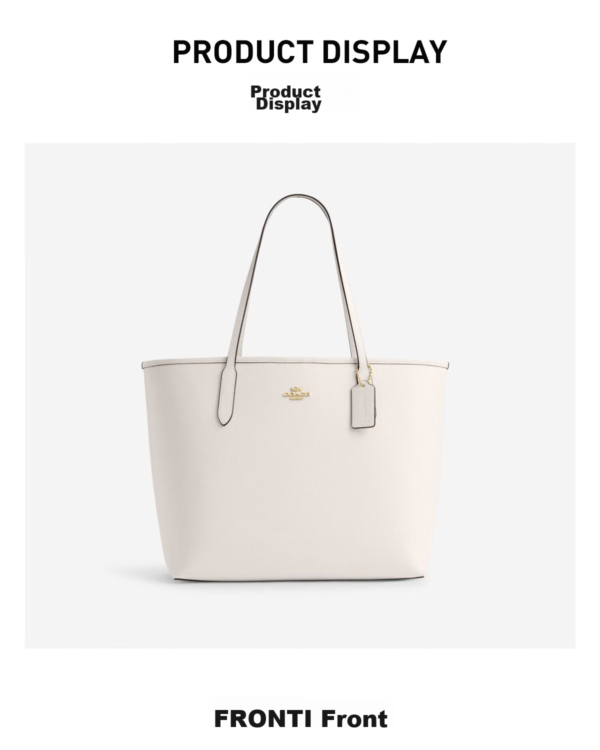 COACH [Brand Direct Supply] Women's Large Shoulder Tote Bag, White Leather CR111IMCHK, New Year Gift 5