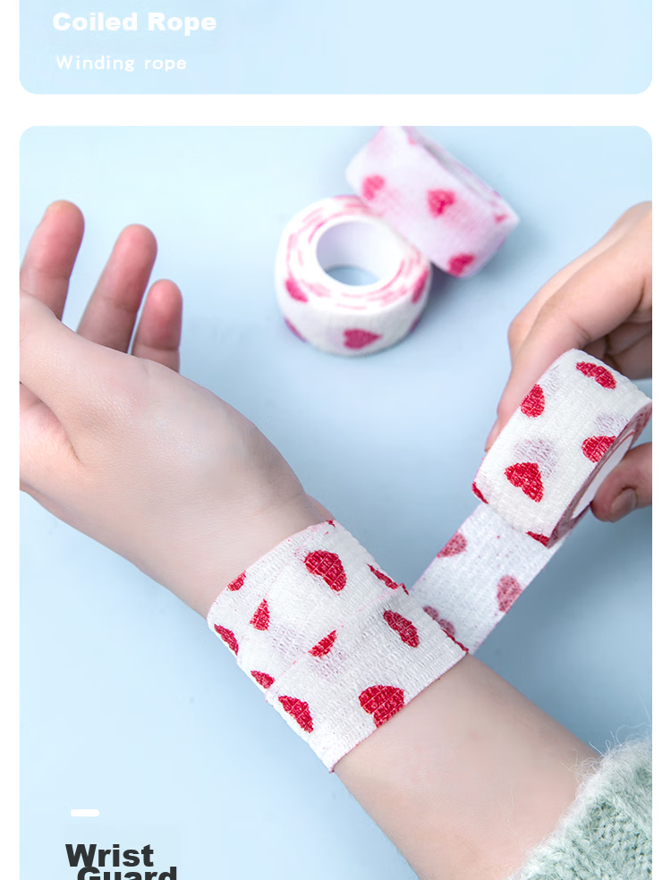Sannianerban Student Writing Finger Protector Band, Easy-To Elastic Self-Adhesive Joint Protection Sleeve, Anti-Abrasive Writing Grip, Sports Finger Fixation Band, Complete Set - 8 Pieces 11